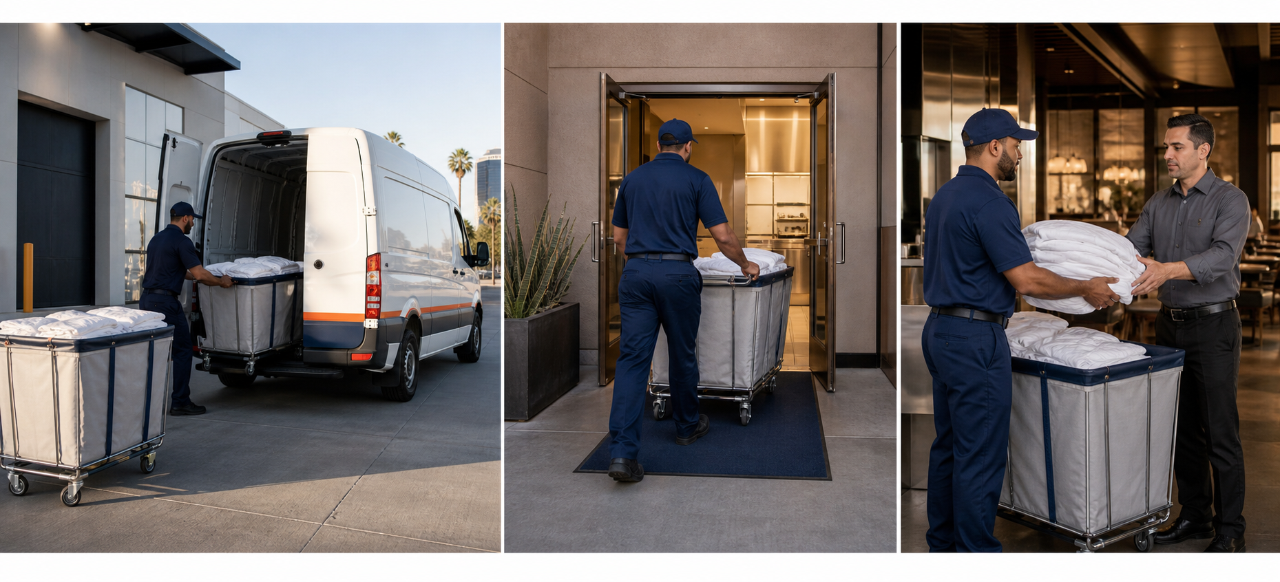 Linen Rental Program temporary visual mockup